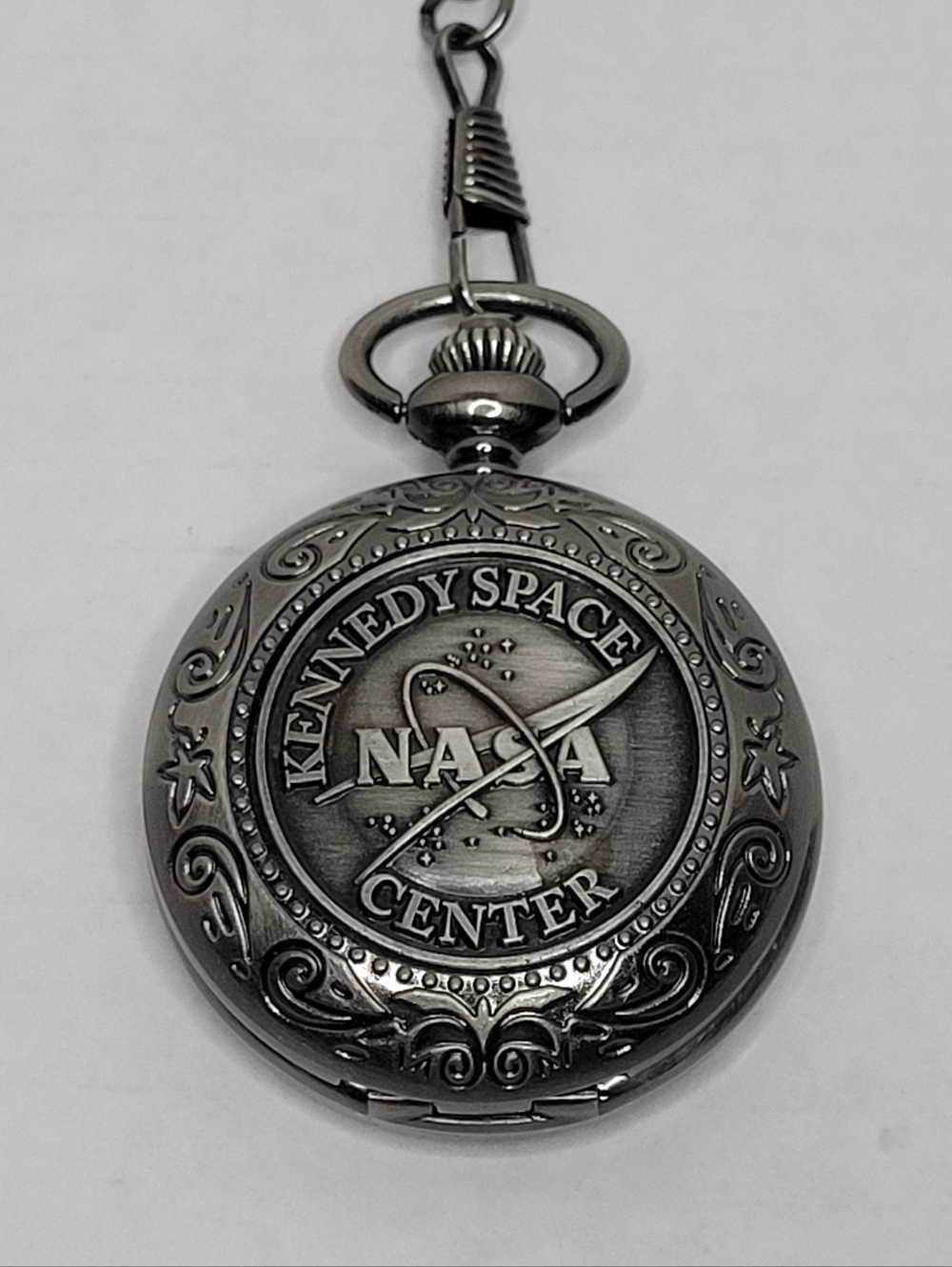 NASA Kennedy Space Center Vintage Pocketwatch and Chain VERY RARE